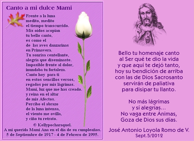 Canto a Mi Dulce Mami 05-09-2012